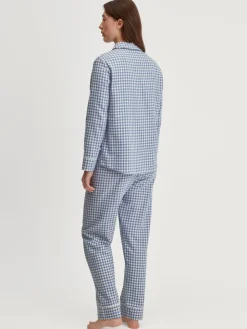 Flanell-Pyjama mit Knöpfen