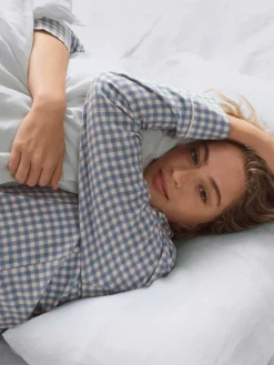 Flanell-Pyjama mit Knöpfen