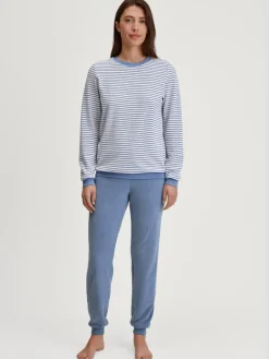 Frottee Bündchen-Pyjama