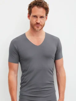 Kurzarm-Shirt, V-Neck