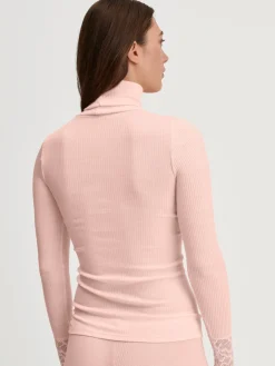 Langarm-Shirt mit Rollkragen aus Wolle-Seide